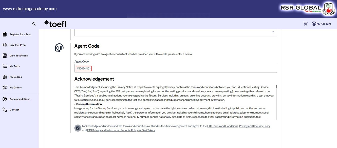 Code in the Profile Information
